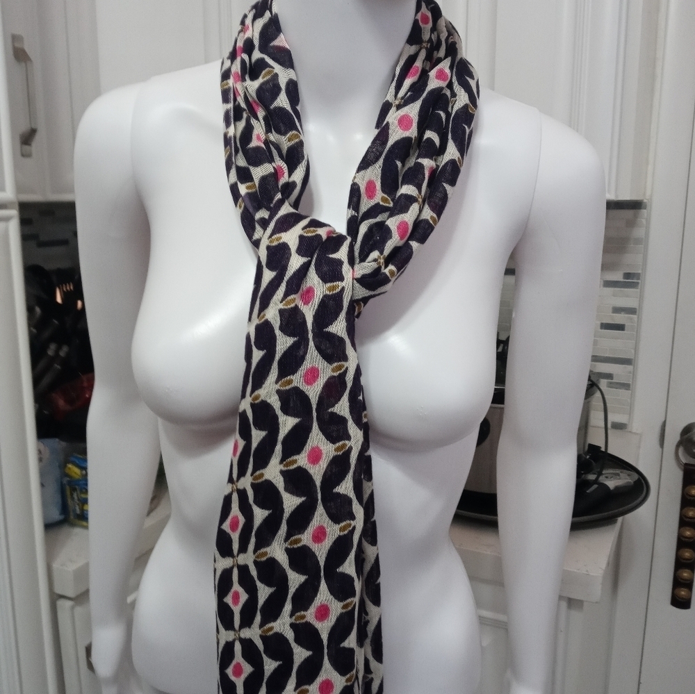 Spartina 449 Handcrafted Fashion Scarf With Fringe 71x23 - Picture 2 of 9